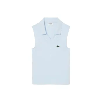 LACOSTE Sleeveless Stretch Knit Tennis Polo Shirt