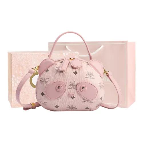 MISS GAIL Synthetic Leather Shoulder Bag, Crossbody Bag, Handbag Regular Women's Pink White/Black White