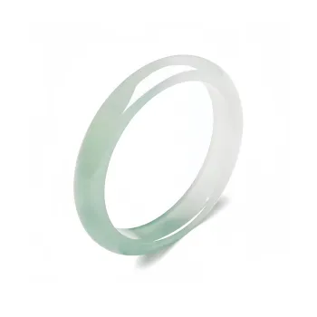 MY WORLD BEGINS AND ENDS WITH YOU Natural Chalcedony Jade Bangles Women's
