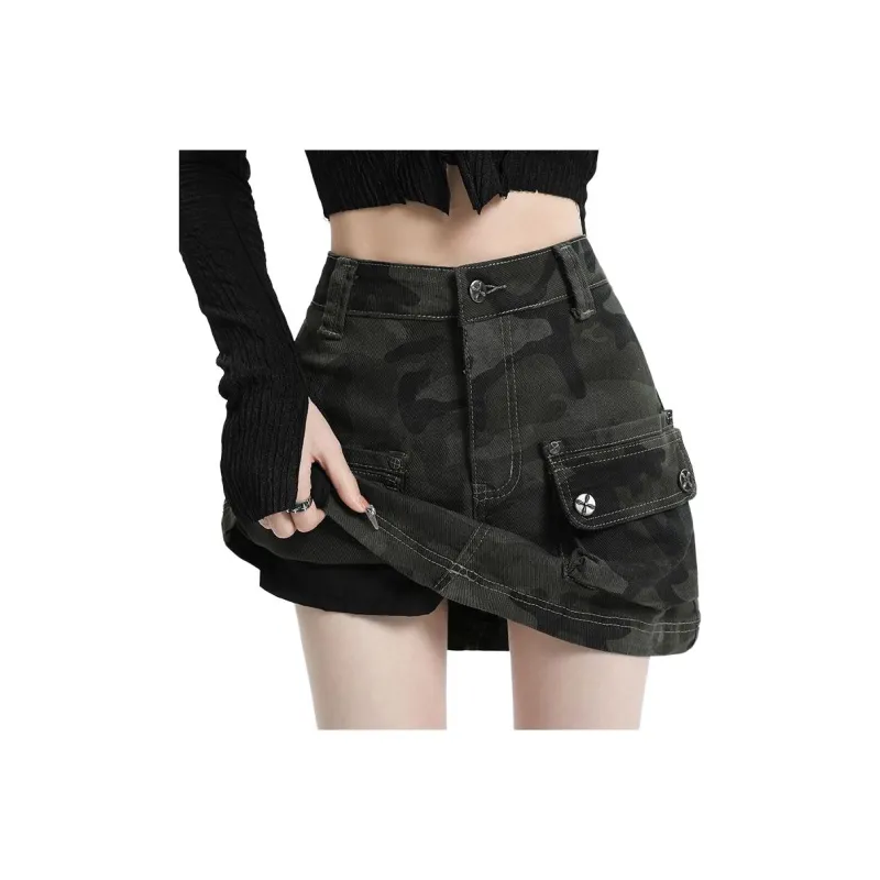YINLEI Cargo Short Skirts Women's-1