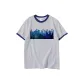 White Gray Navy Blue Edge
