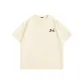 [Antibacterial Short-Sleeved T-Shirt]Light Beige (Mb Silhouette Brown Cat Chest Logo )