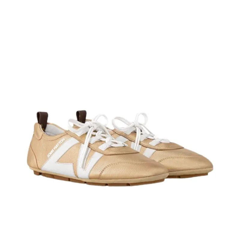 LOUIS VUITTON Sneakerina Low Top Casual Shoes Women's Gold-2