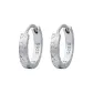 Starburst Crushed Ice Clip-on Earrings-Silver