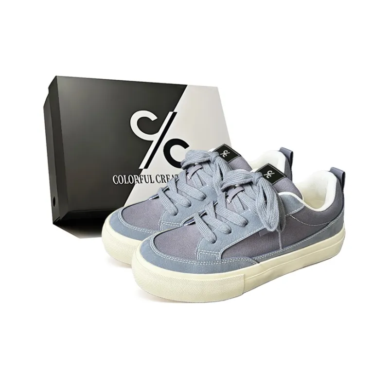 Colorful Creations Skateboard Shoes Men Low Top Black/Blue-4