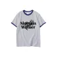 White Gray Navy Blue Edge