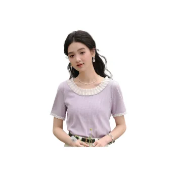 Alxnan T Shirts Women's Light Purple