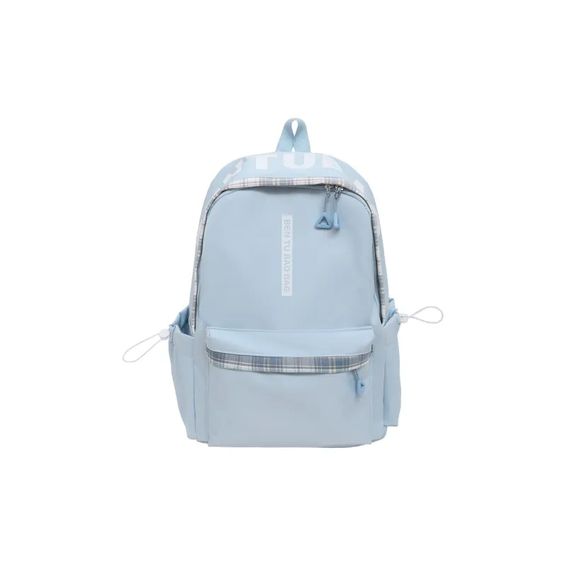 WICKBUEN Nylon Backpack Unisex White/Black/Pink/Blue-18