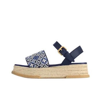 LOUIS VUITTON Maya Platform One Strap Sandals Women's Blue
