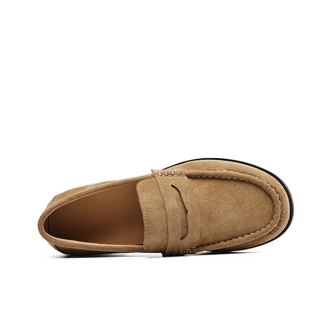 MOMGOG Men's Casual Shoes Men Low Top Khaki/Brown-10