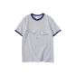 White Gray Navy Blue Edge