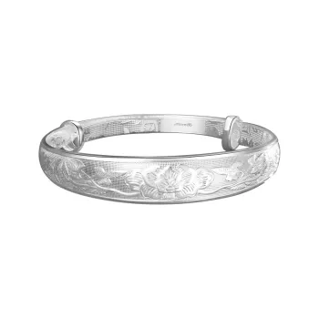Silver Place 999 Fine Silver Bangles Women's