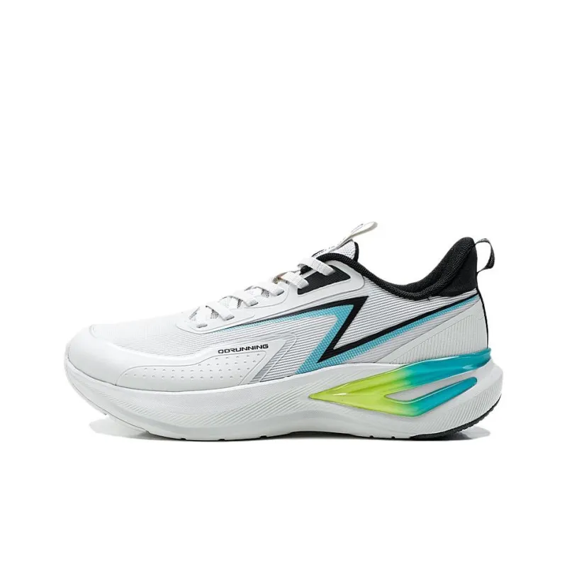 QIAODAN Anti Slip Wear Resistant Low Top Casual City Commute Running Shoes Men's Crescent Gray Black-0