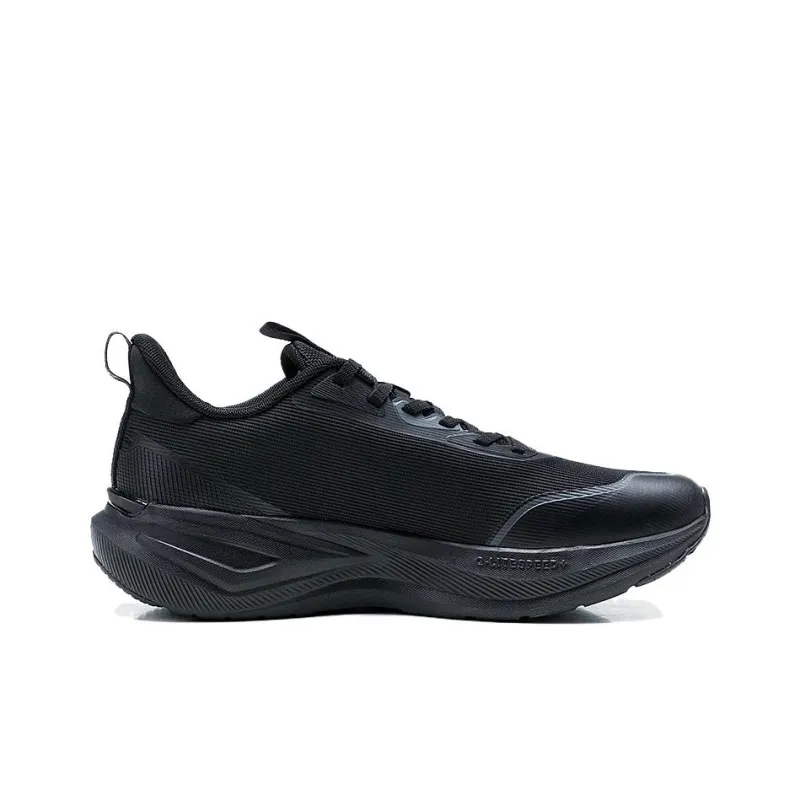 QIAODAN Anti Slip Wear Resistant Low Top Casual City Commute Running Shoes Men's Black Lightning Gray-1