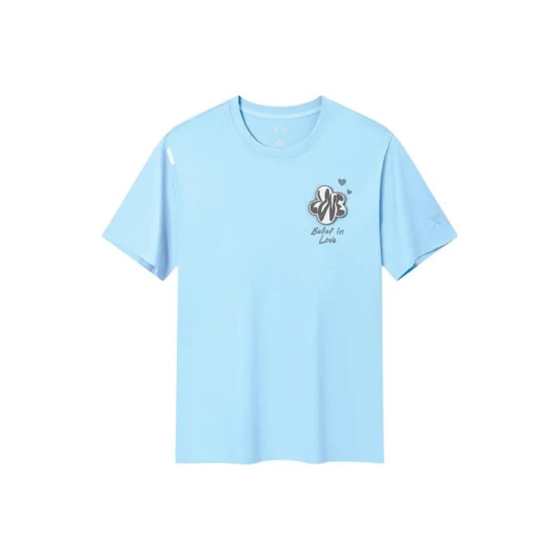 XTEP T Shirt Men's Mountain Mist Blue-0