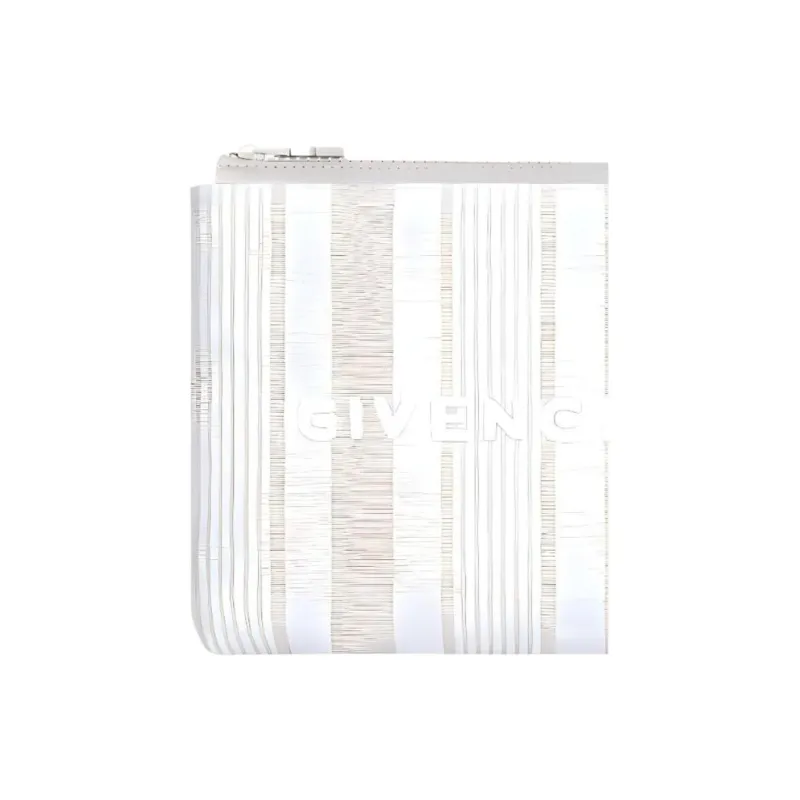 GIVENCHY Jacquard Cotton Towel Fabric Clutch Men's Ivory White-3