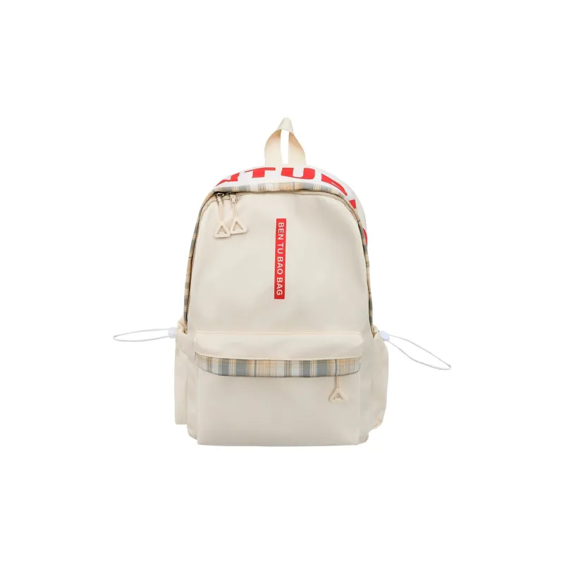 WICKBUEN Nylon Backpack Unisex White/Black/Pink/Blue-0