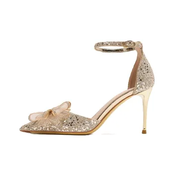 Dragon Dance Slim Heel High Heels Women's Champagne