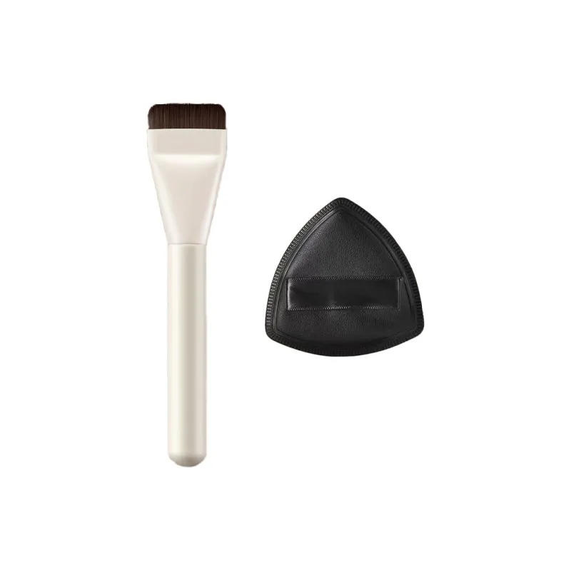 Gentle Welcome Slides Foundation Brush Powder Puff Make up Tools Two Piece Set-3