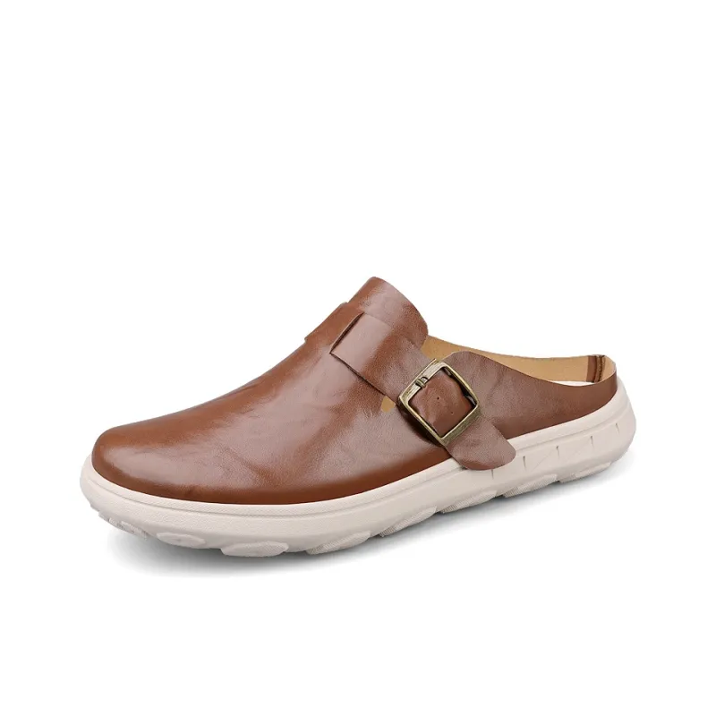 AMICNIEGD Slip Resistant Abrasion Resistant Closed Toe Slippers Men's-7
