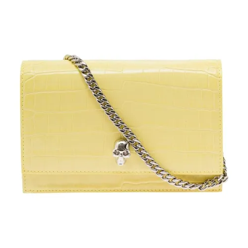 Alexander 32-33p Leather Crossbody Bag Shoulder Bag Women's Light Yellow