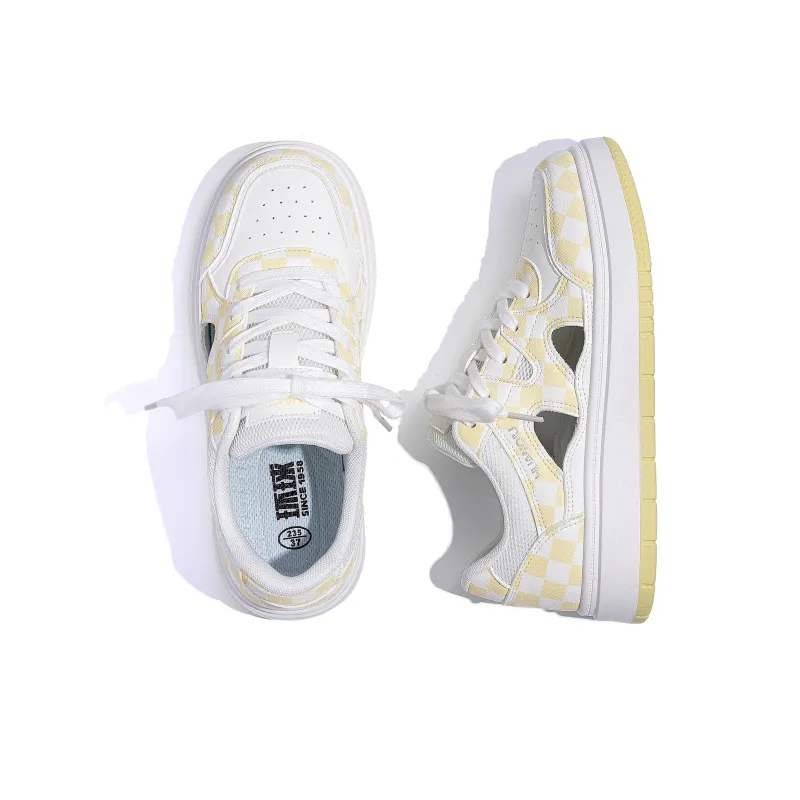 HUANQIU Abrasion Resistant Breathable Height Increasing Low Top Skateboard Shoes Women's-13