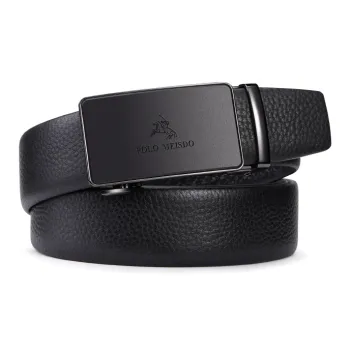 POLOMEISDO Business Casual Top Grain Cow Leather Belt Premium Luxury Brand Belt For Husband Men's Width: 3.5cm