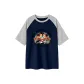 Navy Blue & White Heather Gray