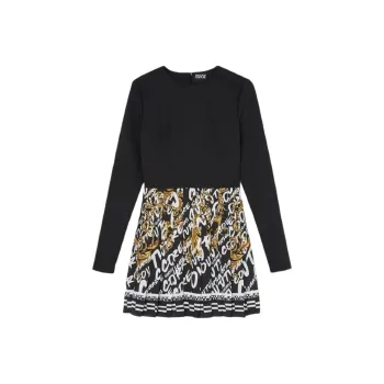 VERSACE Long Sleeved Dress Women's Black