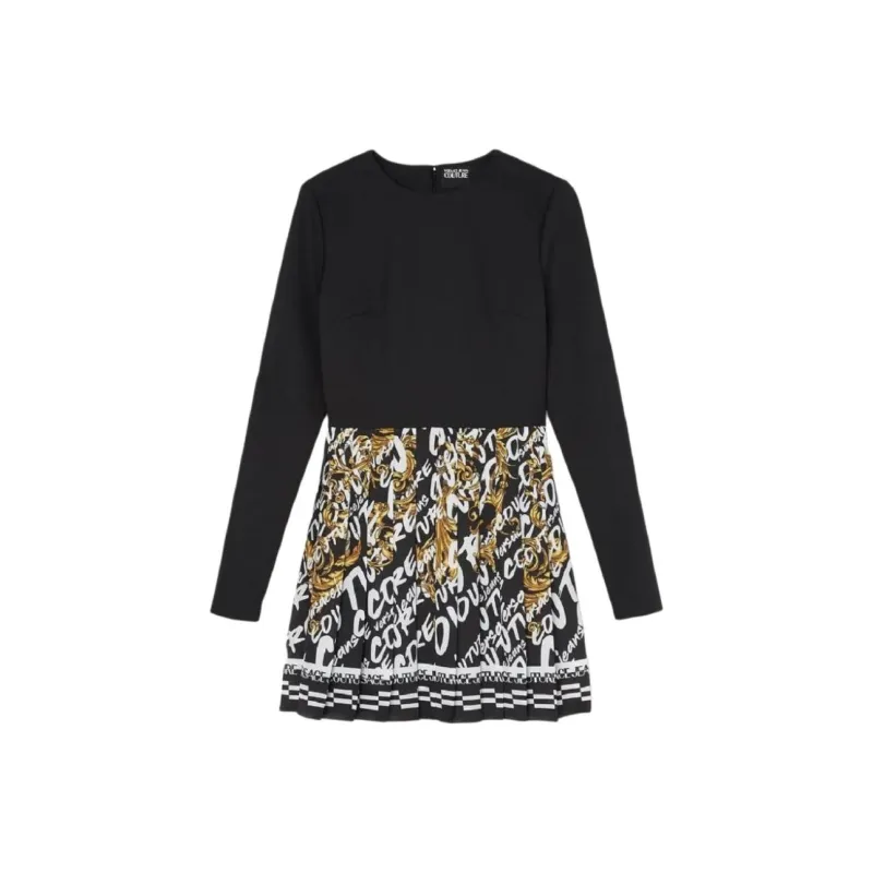 VERSACE Long Sleeved Dress Women's Black-0