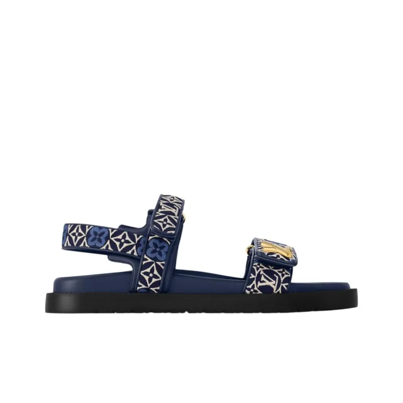 LOUIS VUITTON Sunset Comfort Beach Sandals Women's Blue-1