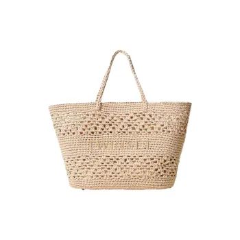 TWINSET MILANO Design Tote Bag, Shopping Bag, Handbag Women's Natural