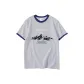 White Gray Navy Blue Edge