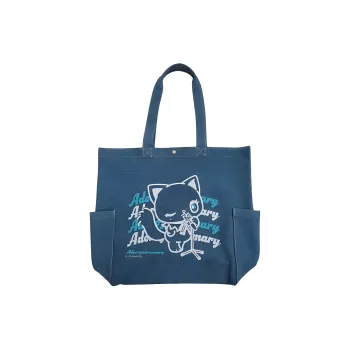 Sanrio Cotton Tote Bag, Shopping Bag, Shoulder Bag, Handbag Unisex Denim Blue