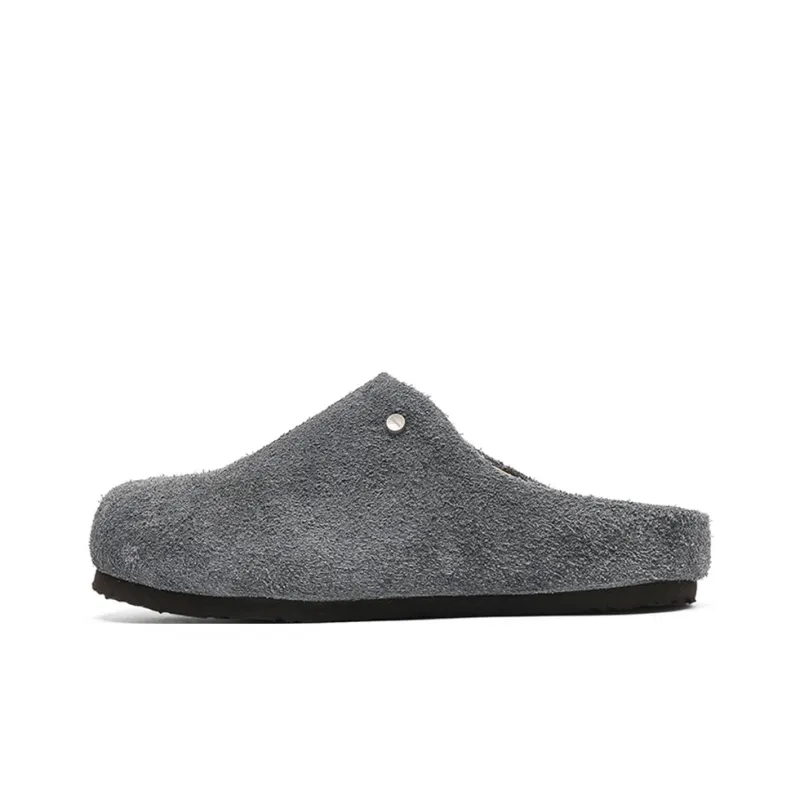 WEISHIBANGWEI Rubber Sole Slip Resistant Closed Toe Slippers Unisex Gray-0