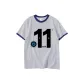 White Gray Navy Blue Edge