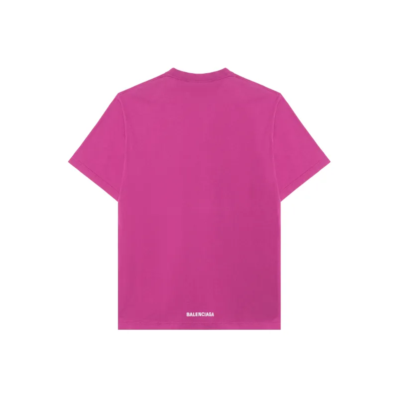 Balenciaga T Shirts Men Rose Red-1