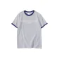 White Gray Navy Blue Edge