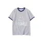 White Gray Navy Blue Edge