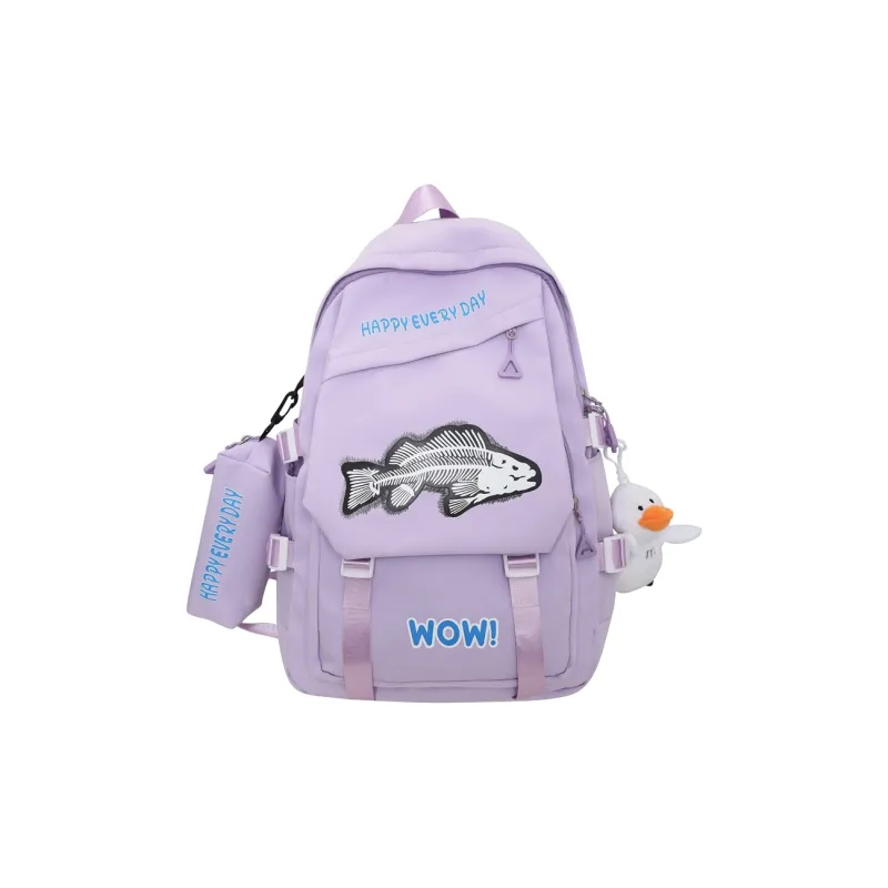 Yalu Nylon Backpack Unisex Multicolor-15