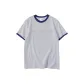 White Gray Navy Blue Edge