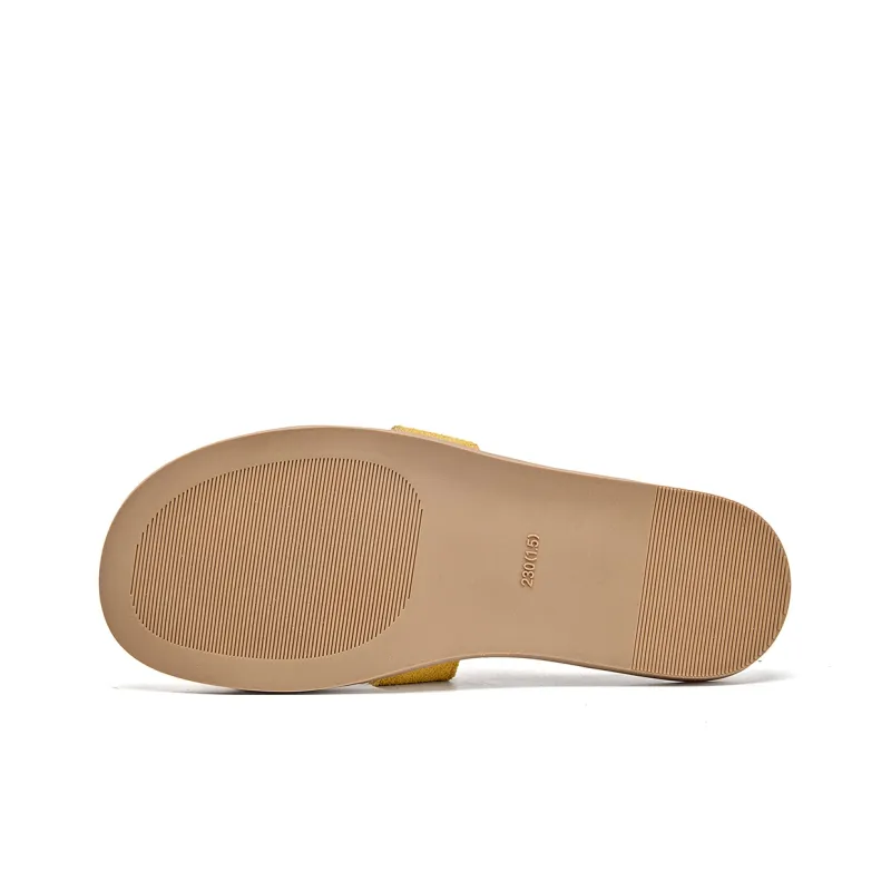 La Chapelle Slip Resistant Odor Resistant Abrasion Resistant Quick Dry Slide Slippers Women's Yellow-4