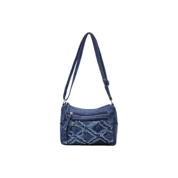 GOBLIN SHARKS 1759 Denim Backpack, Shoulder Bag, Crossbody Bag Regular Women's Dark Blue/Light Blue