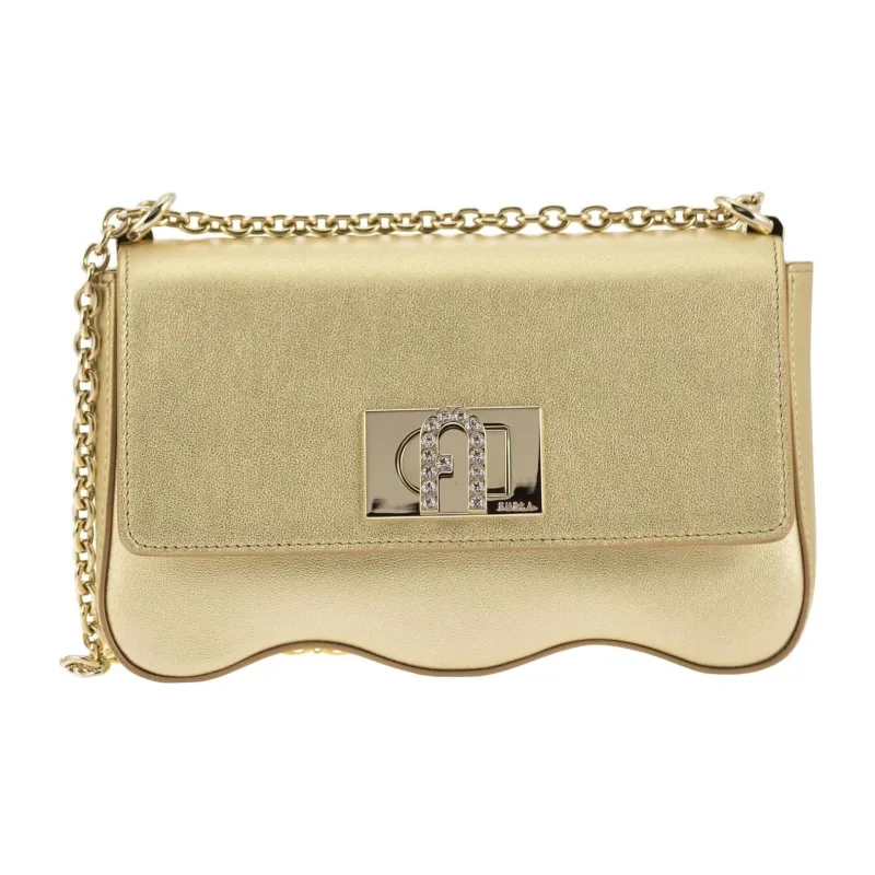 Furla Leather Portable Crossbody Bag Shoulder Bag Women's Gold-0