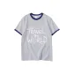 White Gray Navy Blue Edge