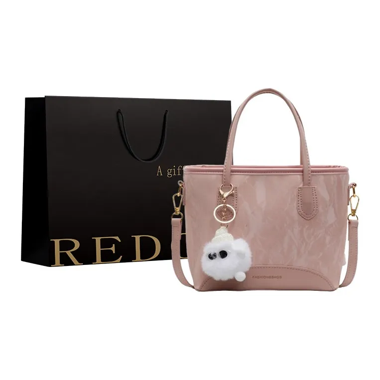REDOO PU Handbag Women's Ecru/Pink/Silver/Black-2