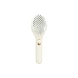 [Retractable Massage Comb, Self-Cleaning for Tangled Hair]White