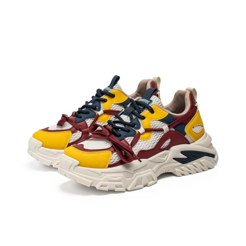 ROBINHOOD Cushioning, Slip Resistant, Abrasion Resistant, Coverage, Support Low Top Chunky Sneakers Men's-15