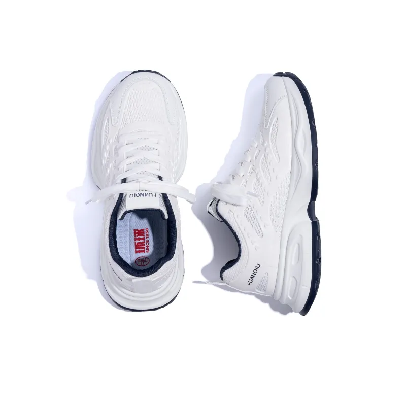 HUANQIU Abrasion Resistant Coverage Lightweight Low Top Chunky Sneakers Men's White Blue-6