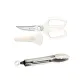 Nordic White Detachable Kitchen Shears+Scissors Set+Silicone Clips